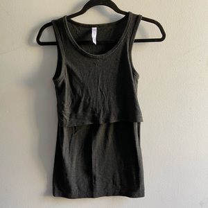 Latched Mama ribbed nursing tank, size XS